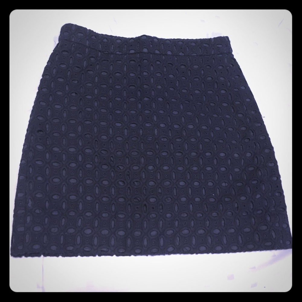 J.Crew navy exploded eyelet mini skirt